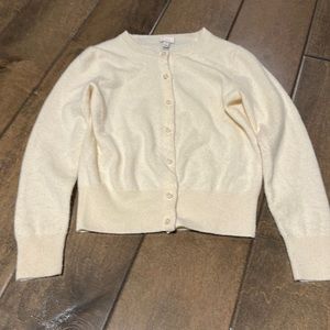 GUC Crewcuts by J Crew cream cashmere cardigan size 10